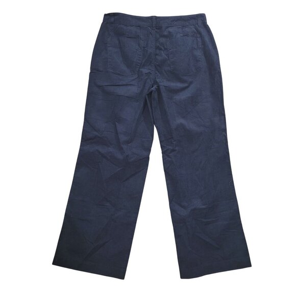 NEW Original Weatherproof Vintage Corduroy Womens 12 Navy Wide-Leg Pants // 25CT - Picture 2 of 8